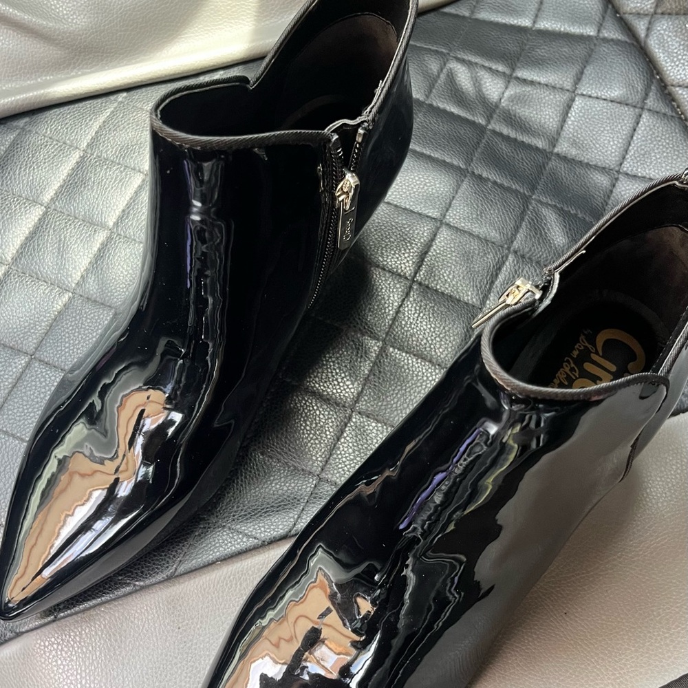Circus by Sam Edelman Shiny Black Ankle Booties - Picture 3 of 13
